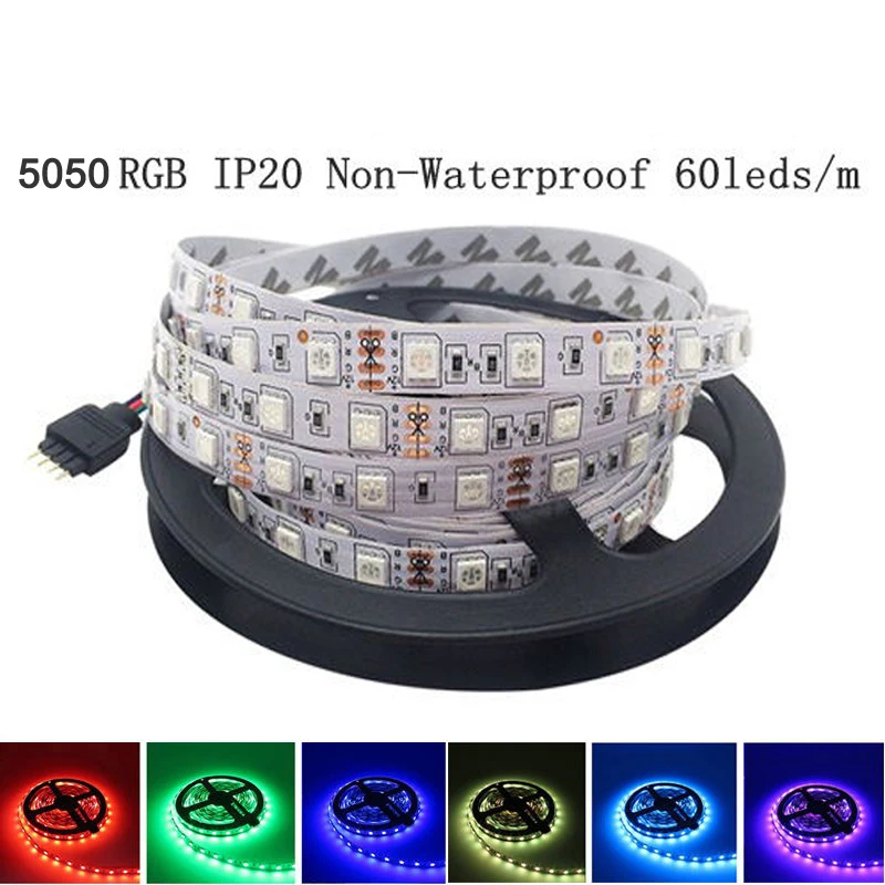 Светодиодные ленты 5050 DC12V 60 Светодиодный s/m гибкий светодиодный светильник RGB/RGBW