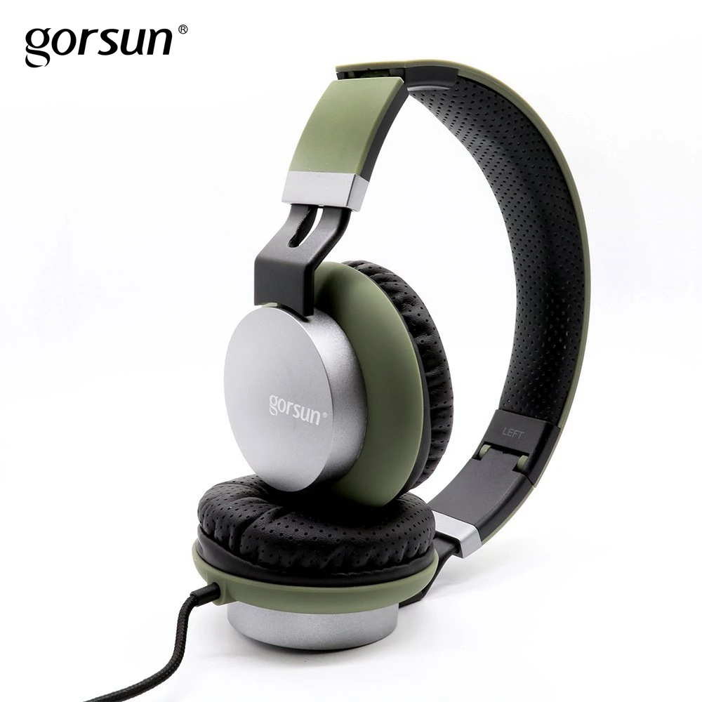 Наушники на ухо Gorsun GS789 Регулируемое оголовье с встроенным микрофоном и регулятором громкости для смартфонов iPhone ПК Xiaomi