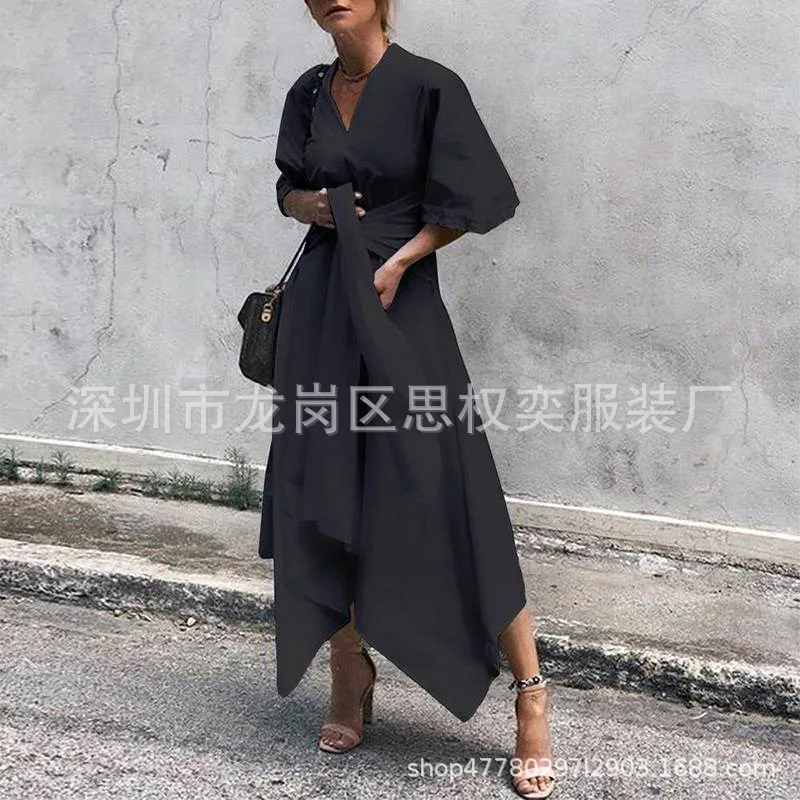 Мусульманское платье большого размера с поясом повседневное арабское