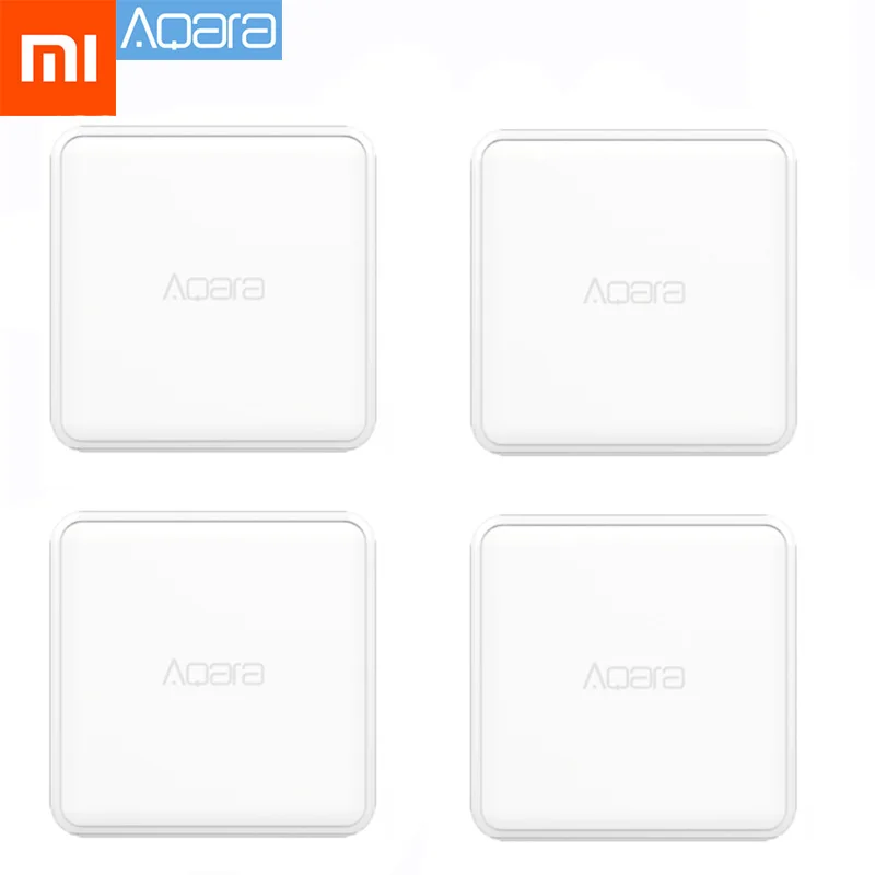 4Pcs Xiaomi Aqara Magic Cube контроллер Zigbee версия управляется шестью мерами для умного дома устройство работает с приложением Mijia Home - Цвет: 4Pcs