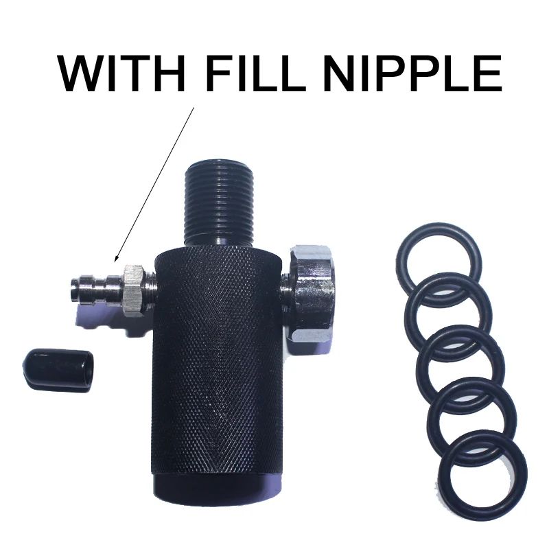 with fill nipple Пейнтбол страйкбол PCP HPA высокое давление воздуха тест давление адаптер соединитель двойное отверстие M18* 1,5 нитки 30 мпа - Цвет: with fill nipple