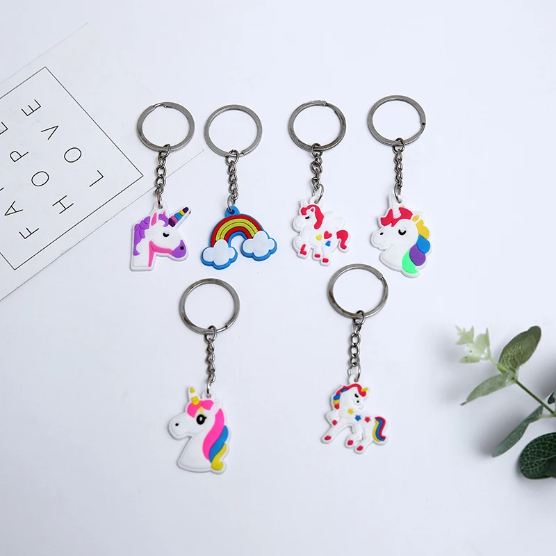 12 шт./лот супер милая Радуга Лошадь Единорог брелок Подвеска игрушки сумка шармы