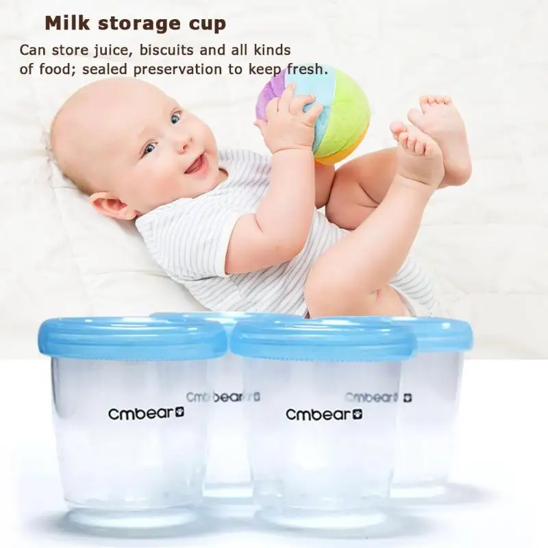 4 шт. чашка для хранения грудного молока новорожденных с переносной головкой