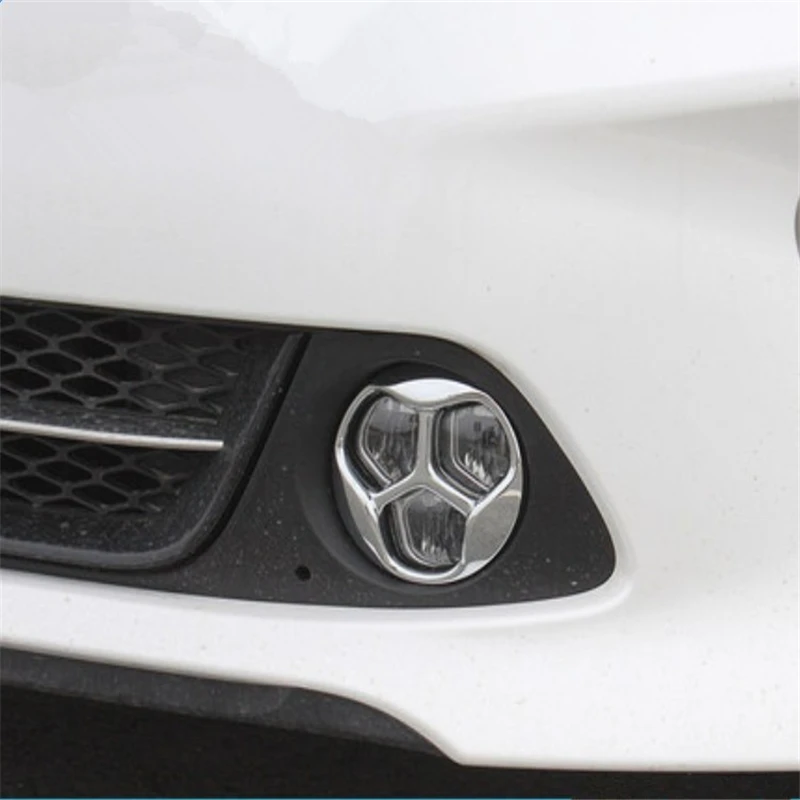 

WELKINRY car auto cover styling for KIA Optima K5 JF 2016 2017 ABS chrome front head fog lamp light ring sticker moulding trim