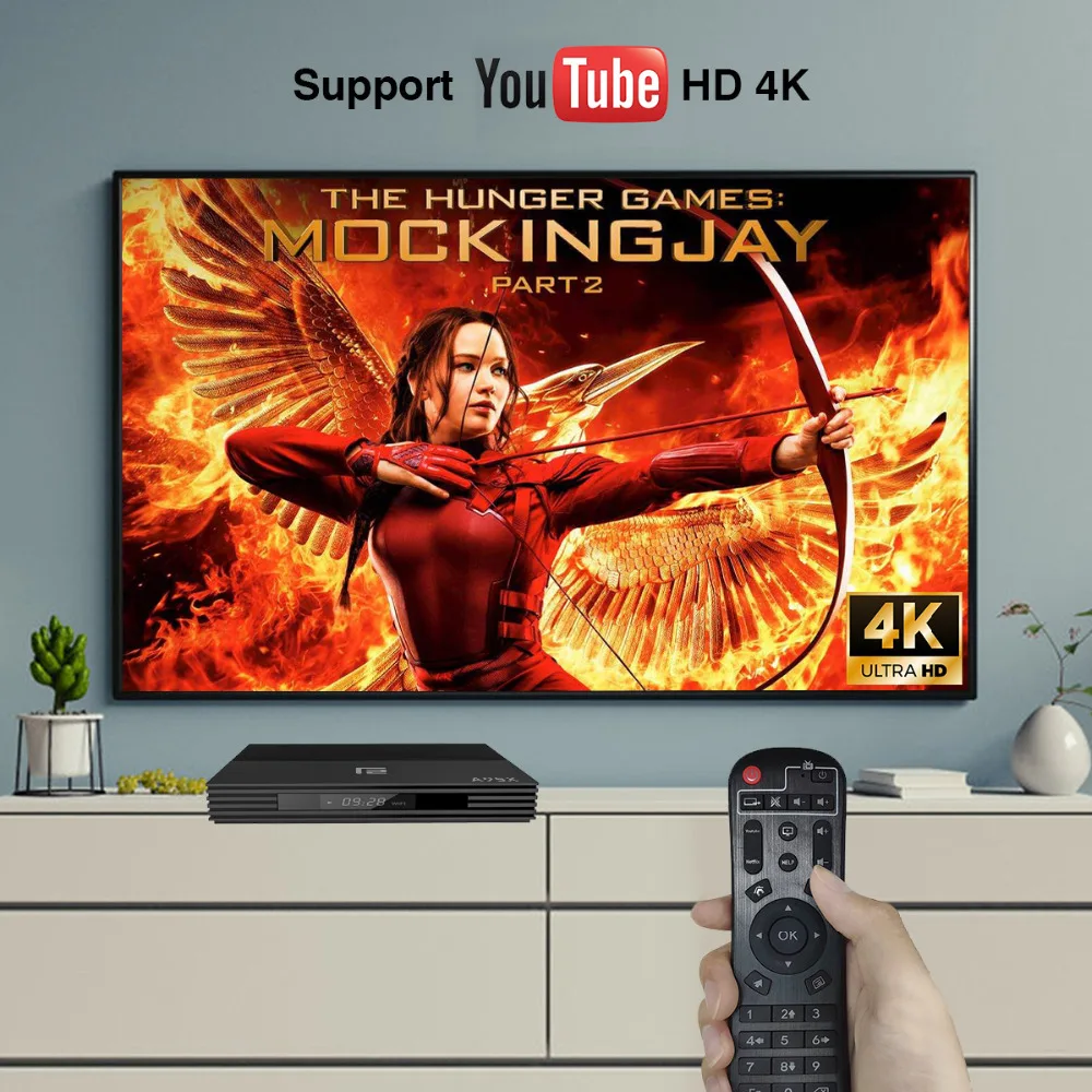 Умная ТВ-приставка Wechip A95XF2 Android 9 0 Amlogic S905X2 IP приставка для ТВ 42 ГБ 64 BT 4 2 4G/5G Wi-Fi 4K HD |