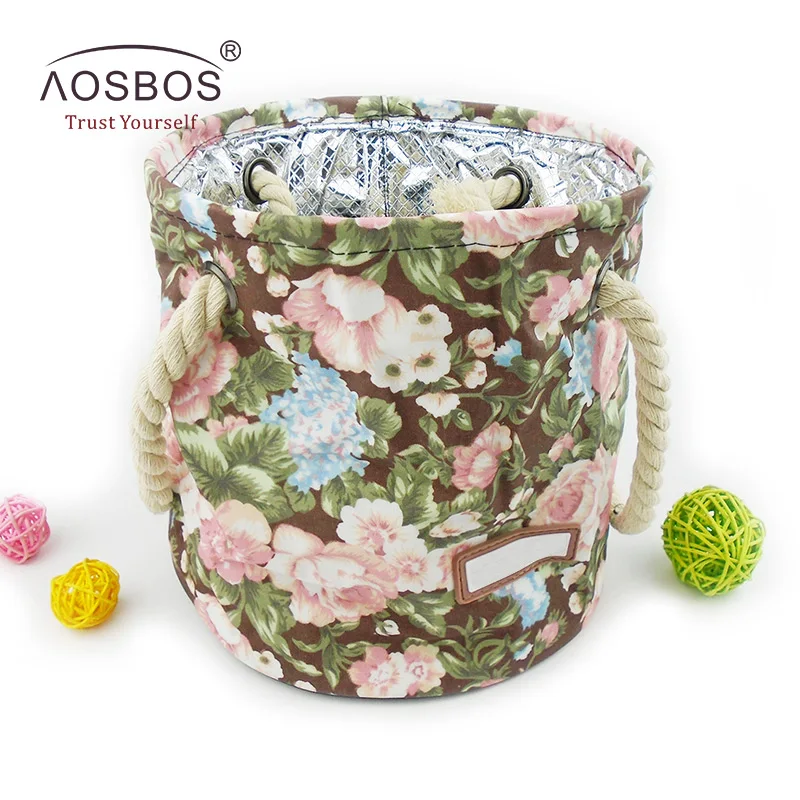 coffee Y Aosbos, модные женские цветочные косметички, Большая вместительная косметичка, портативная дорожная косметичка, органайзер, Maleta de Maquiagem - Цвет: coffee Y