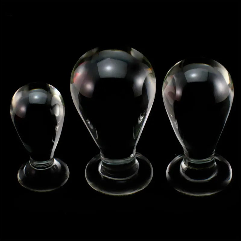 Анальная пробка со стеклом и кристаллом массаж вагины простаты интимные игрушки