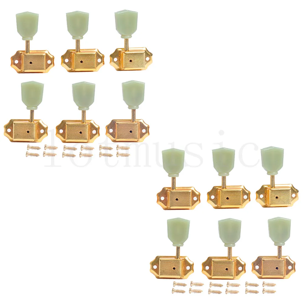 Набор винтажных колышек для электрогитары сменные головки золотистые 6L6R 2
