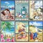 Приморский Круглыйквадратный пейзаж 5D акриловая Вышивка Узор Свадебный декор мозаика diy алмазная живопись 3d наборы крестиков RA2625