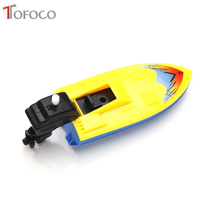TOFOCO забавная пластиковая заводная игрушка гоночная лодка для ванны в ванной