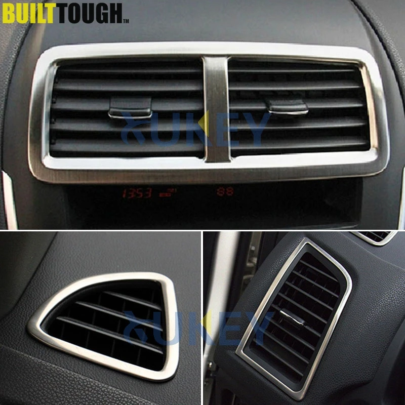 Подходит для Mitsubishi ASX Outlander Sport RVR 2011 2012 2013 хромированная приборная панель Центральная вентиляционная крышка отделка гарнир рамка