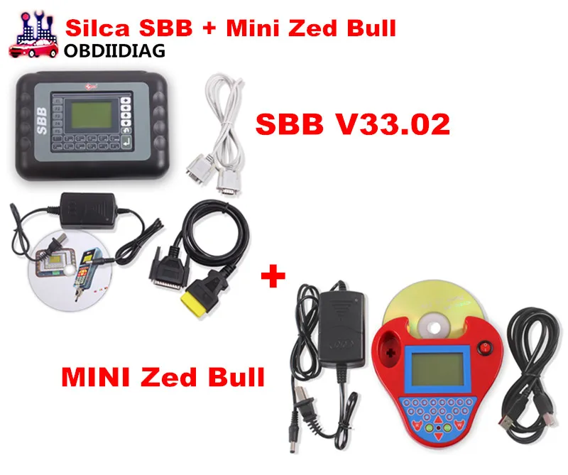 DHL бесплатный автомобильный программатор ключей PRO OBD2 транспондер Silca SBB V33.02 и Mini