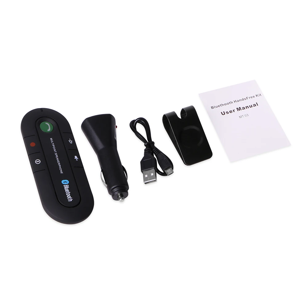 2016 Беспроводной Громкой Связи Car Bluetooth 4.1 + EDR Kit MT03 Динамик Клип для iPhone Android