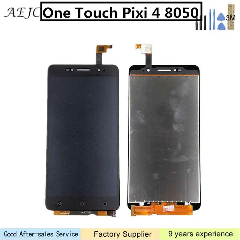 6 0 &quotдля Alcatel One Touch Pixi 4 OT 8050D OT8050 8050 ЖК дисплей сенсорный экран дигитайзер сборка