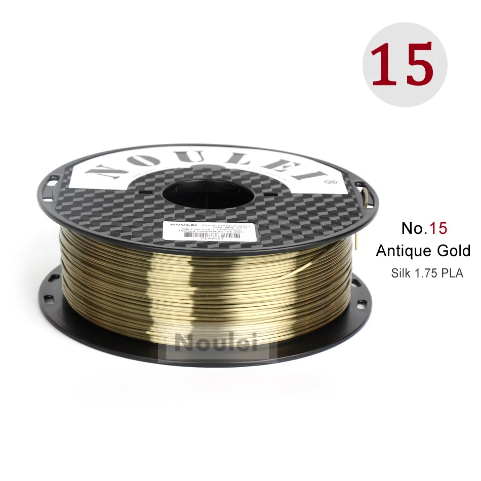 Antique Gold Noulei 3d принтер нить шелк пла бронза 1 кг 1,75 мм шелковистая Античное золото розовое золото 3D печать материал МЕТАЛЛ как на ощупь пла - Цвет: Antique Gold