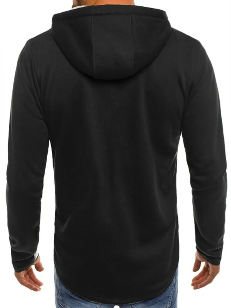 Мужская куртка с капюшоном ZOGAA повседневная цветная Толстовка длинным рукавом на