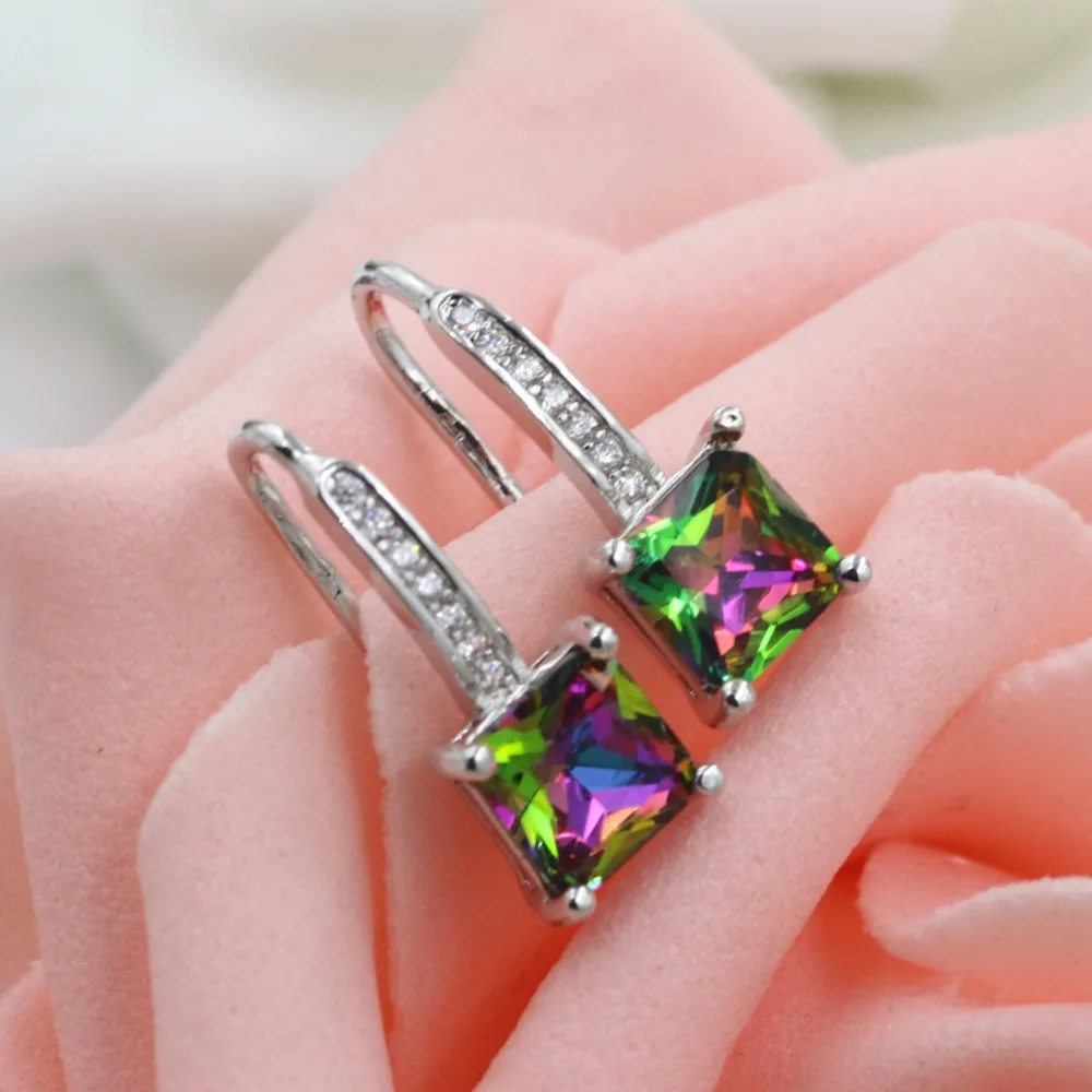 Женские серебряные серьги-кольца с инкрустацией из циркония женские серьги 7