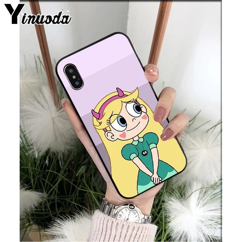 Yinuoda Star vs the Forces of Evil Силиконовый ТПУ мягкий черный чехол для телефона для Apple iPhone 8 7 6 6S Plus X XS MAX 5 5S SE XR