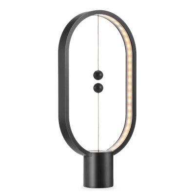 Heng Balance Lamp светодиодный Ночной светильник, украшение для помещений из АБС-пластика, прекрасный светодиодный настольный светильник в подарок, 48 шт., светодиодный креативный ночник - Цвет корпуса: BLACK