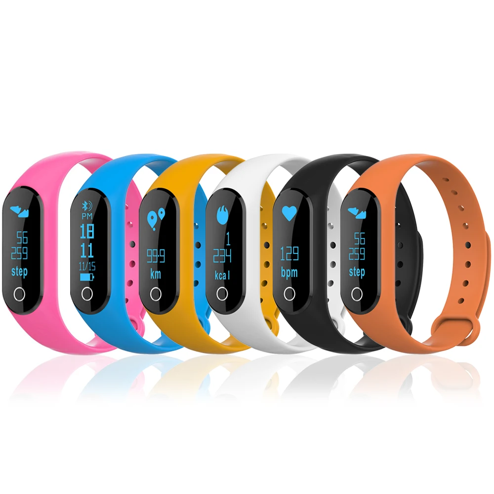 FORCA M6S синий ремешок смарт-браслет сердечного ритма фитнес-трекер для IOS и Android