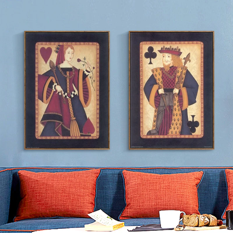 Картина на холсте король королева солдаты без рамки | Дом и сад