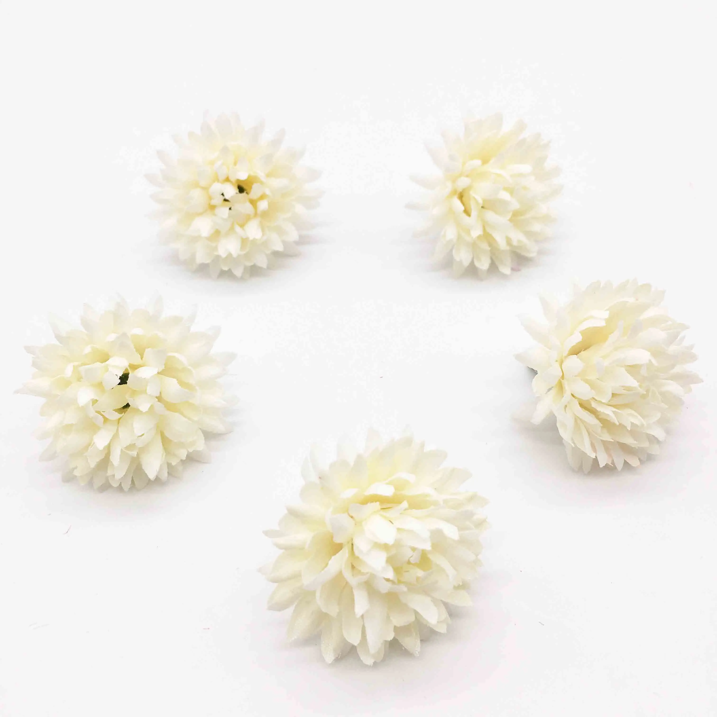 white 10 шт./лот, искусственный цветок, 4 см, шелковая гвоздика, Цветочная головка, украшение для свадьбы, вечеринки, дома, сделай сам, венок, Подарочная коробка, скрапбук, ремесло - Цвет: white