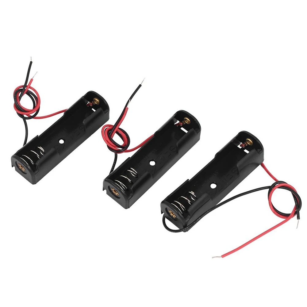 

3 шт односторонний 1x1,5 V AA Батарея открытые держатель для хранения Чехол Коробка проволочные выводы длиной 15 см