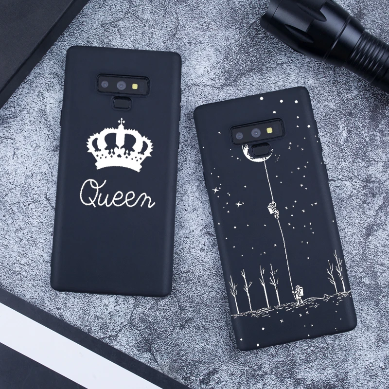 TPU Pattern Silicone Case For Samsung Galaxy Note 9 S7 Edge S8 S9 Plus A7 A5 J5 J7 2017 A8 A6 2018 Black Matte Phone Covers |