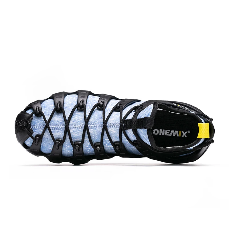 Onemix Summer Functional Rome Running Shoes 1 Shoes 3 Wear Breathable Black Sneakers Two-Piece Yoga Shoes Water Diving Shoes