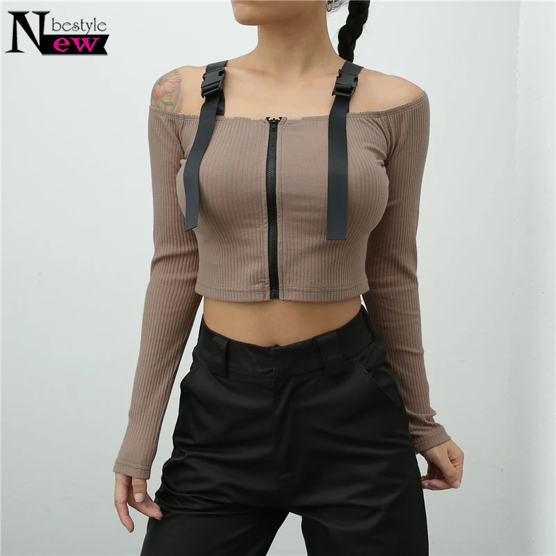 Весенние Короткие топы приталенная рубашка женская футболка с длинным рукавом