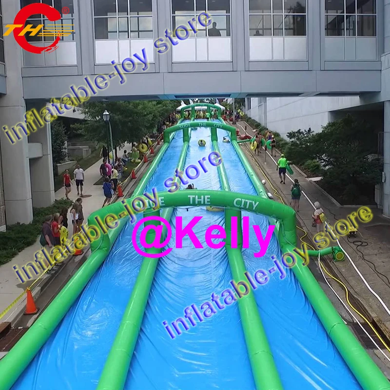 Гигантская надувная горка для гигантского надувного города улицы водная