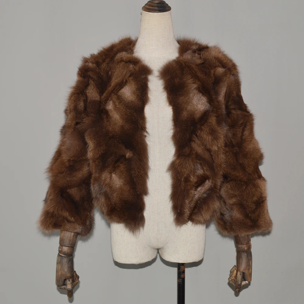 2020 для женщин 100% натуральный мех енота меховой мягкая натуральным лисьим мехом