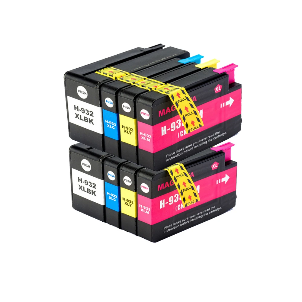 8pk, комплект из 2 предметов: 932XL 933 для hp 932 933XL сменный чернильный картридж для hp Officejet 7110 7610 6600 6700 6100 7612 принтер