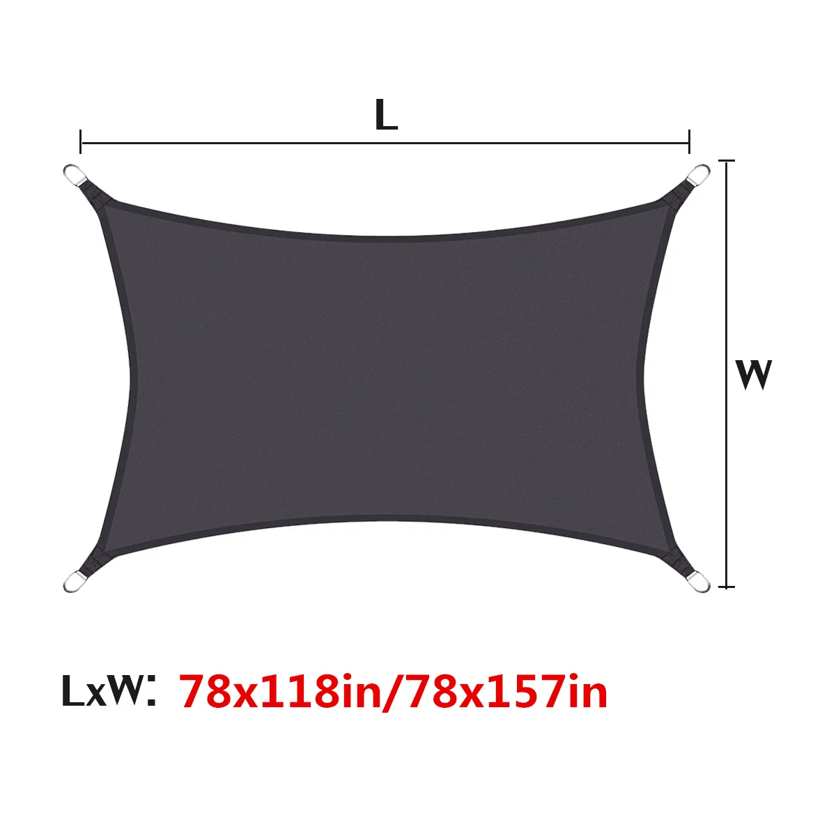 2x3 2x4 2x5 300D 160GSM прямоугольник солнцезащитный навес парус сад патио навес Солнцезащитный УФ Блок Открытый Кемпинг