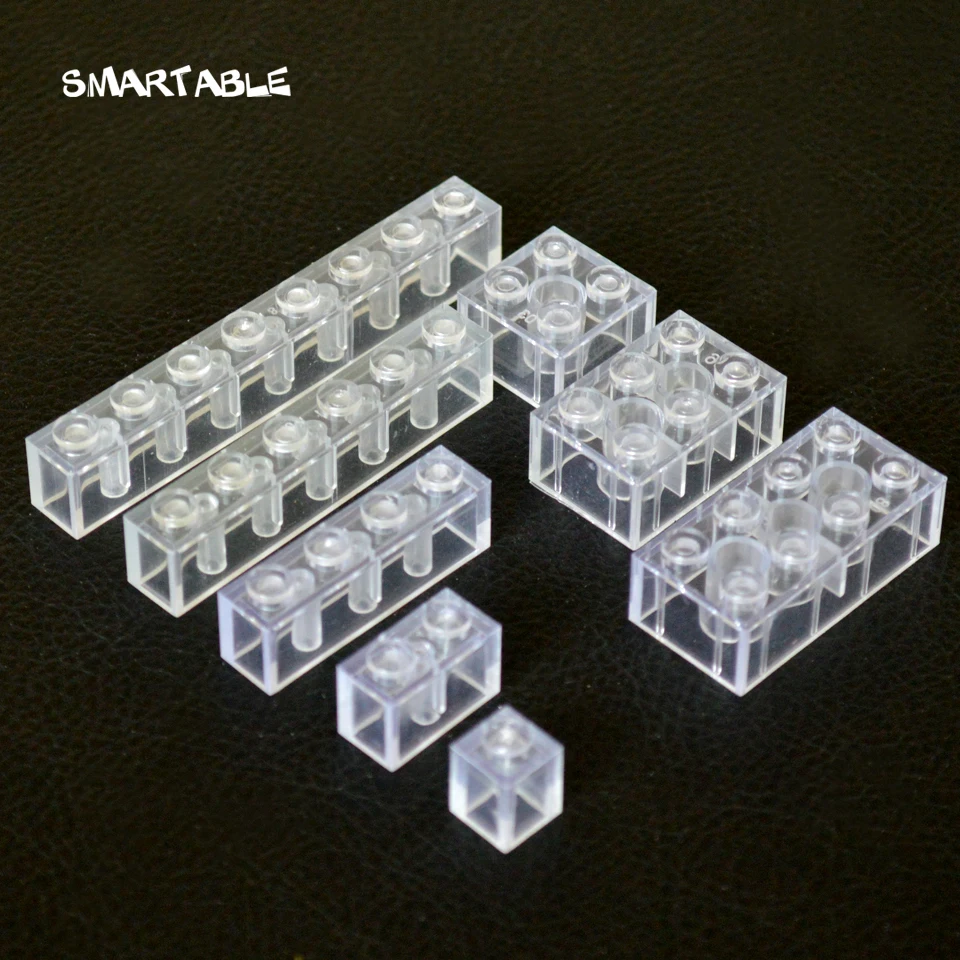 Базовые кирпичи Smartable разноцветные и прозрачные строительные блоки детали