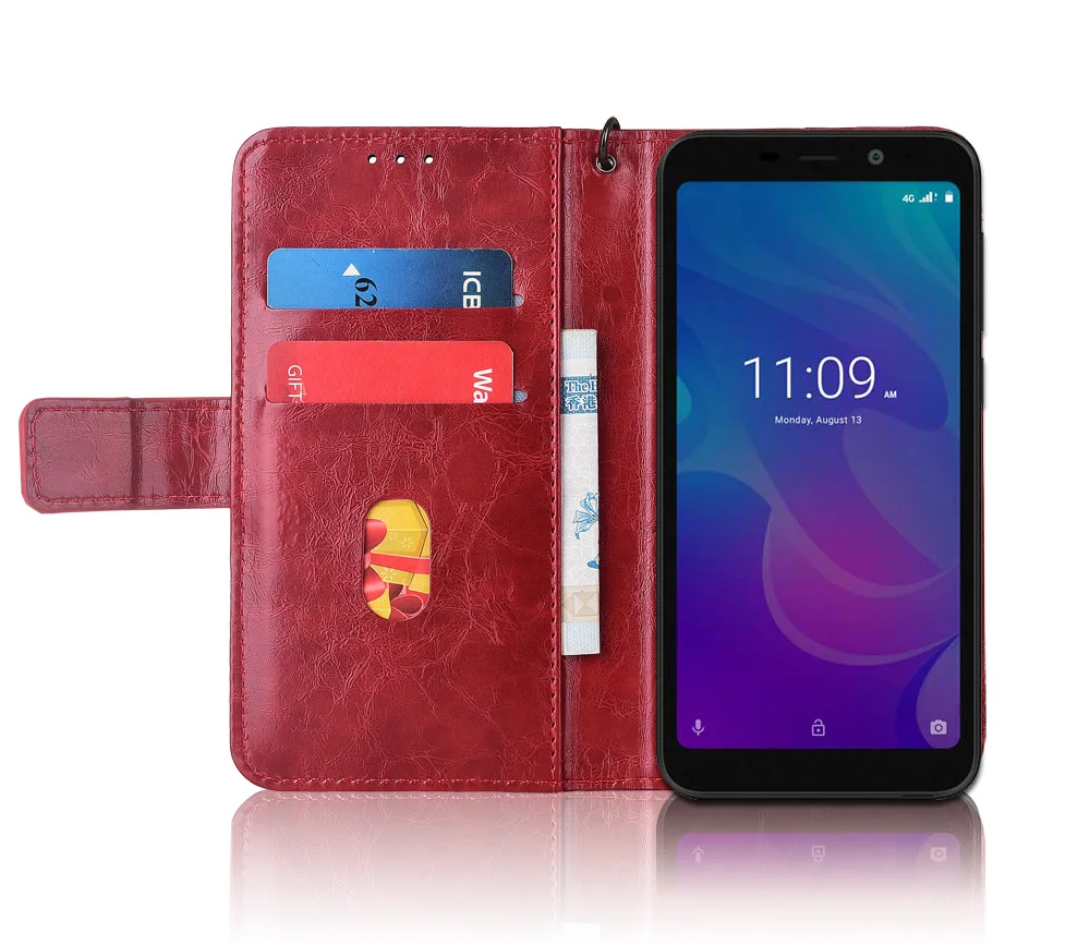 Кожаный чехол-книжка для Meizu C9 Fundas с цветочным принтом специальный чехол-бумажник с подставкой и ремешком