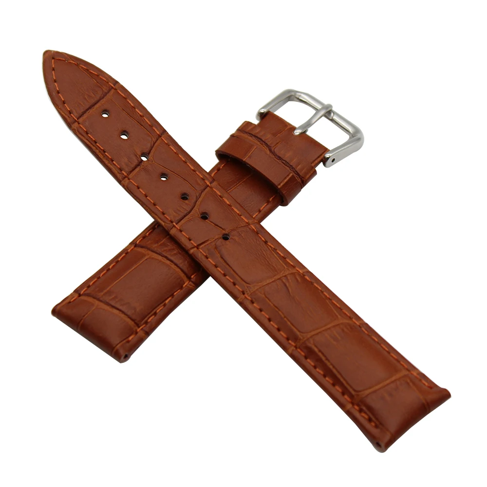 Ремешок из натуральной кожи для наручных часов Diesel браслет с пряжкой язычком