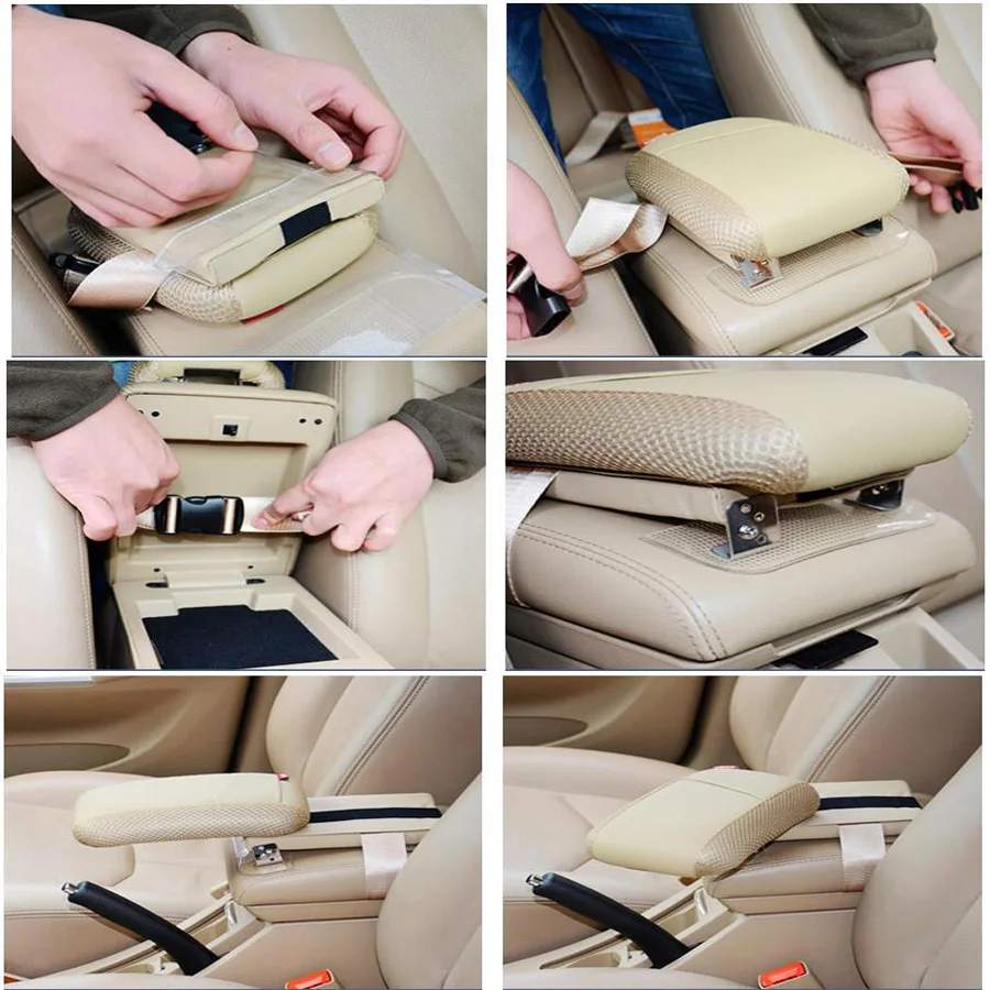 YAQUICKA Beige Auto Car Center Console Armrest Storage Box Elbow Supporting Holder For Universal | Автомобили и мотоциклы
