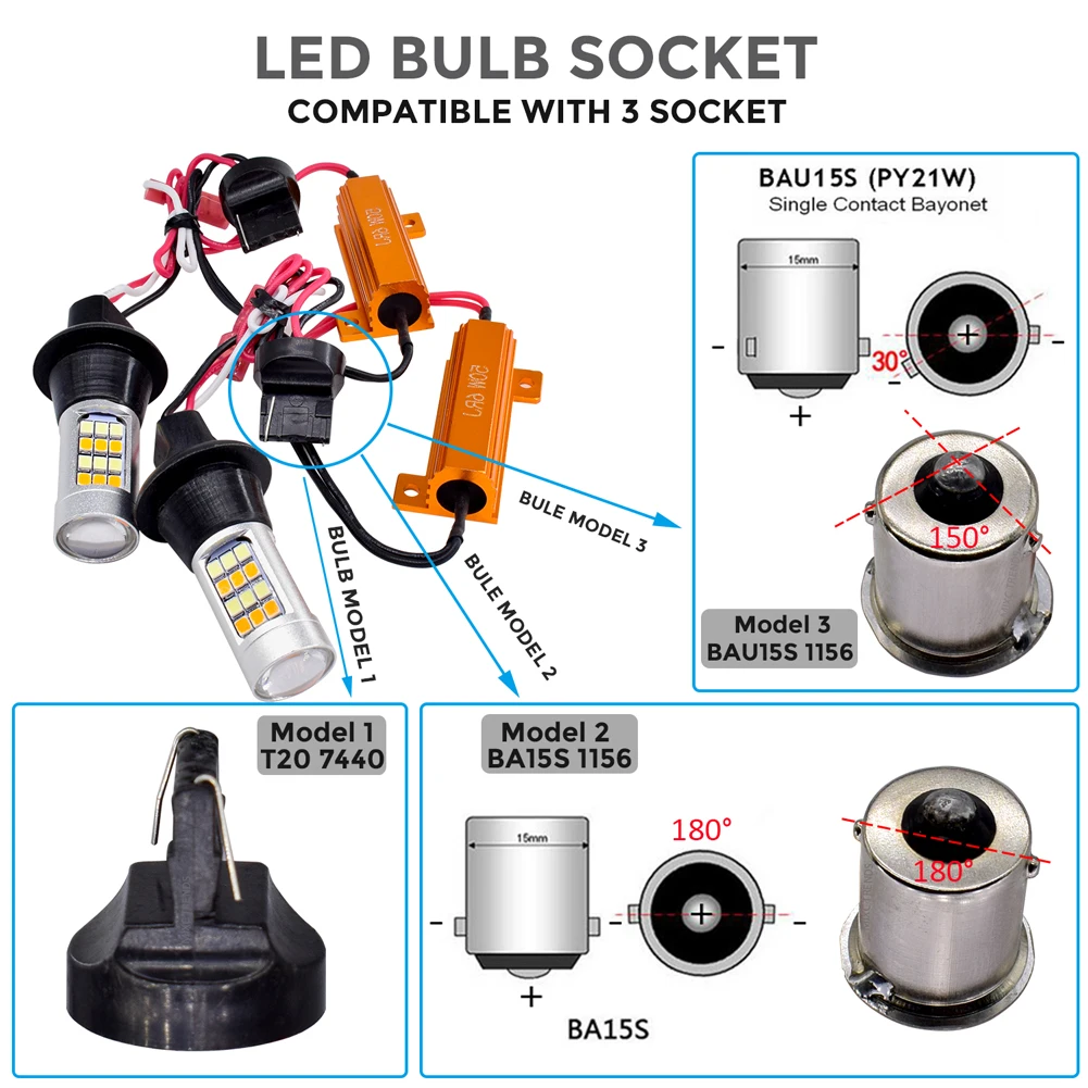 2 шт. 42SMD 2835 DRL светодиодный фонарь для автомобилей BA15S BAU15S 1156 P21W S25 T20 W21W WY21W 7440