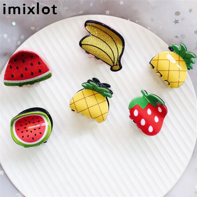 Imixlot 5 стилей симпатичная мини клубника ананас Бан Нан арбуз акриловые детские