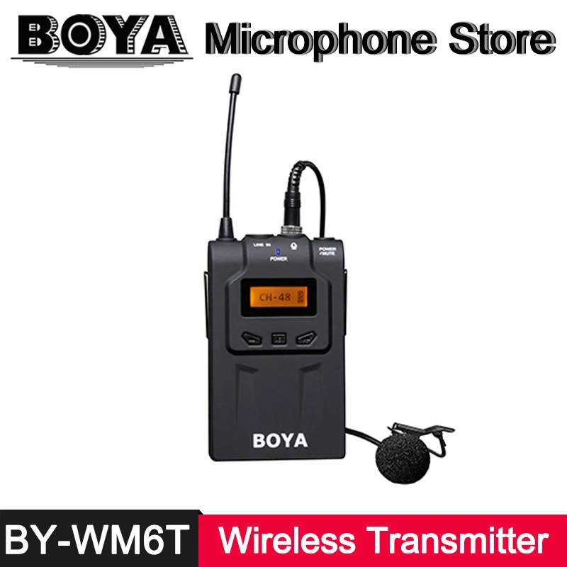 BOYA BY WM6T Беспроводной петличный микрофон передатчик для WM8 WM6 приемник WM8R WM6R ENG EFP DSLR