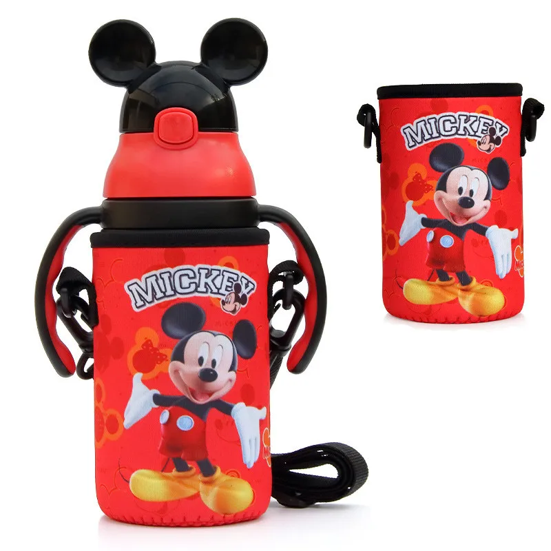 Детский рюкзак для переноски с изображением Микки из мультфильма disney, чехол для переноски, чашка с изоляцией, прямая чашка, Набор чашек 220-300 мл