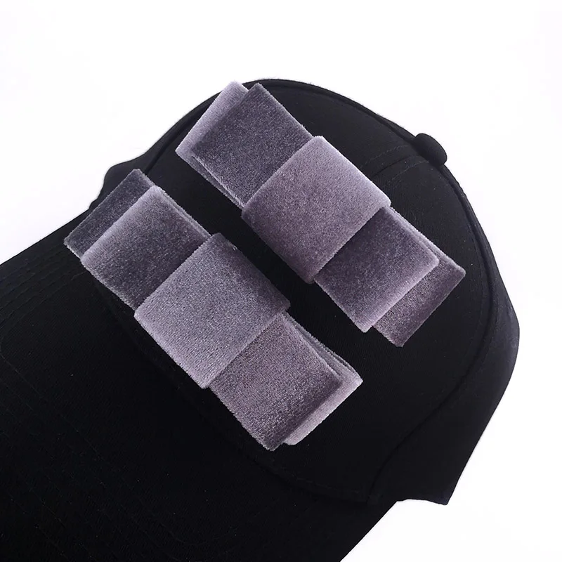 GZhilovingL 2019 повседневные женские бархатные бейсболки с бантом летние спортивные