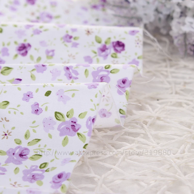 Фиолетовая Роза ткань 95% хлопок ткань DIY шитье Лоскутные сумки farbic Tilda кукольная ткань текстильная ткань для дома 5 шт. 40*50 см
