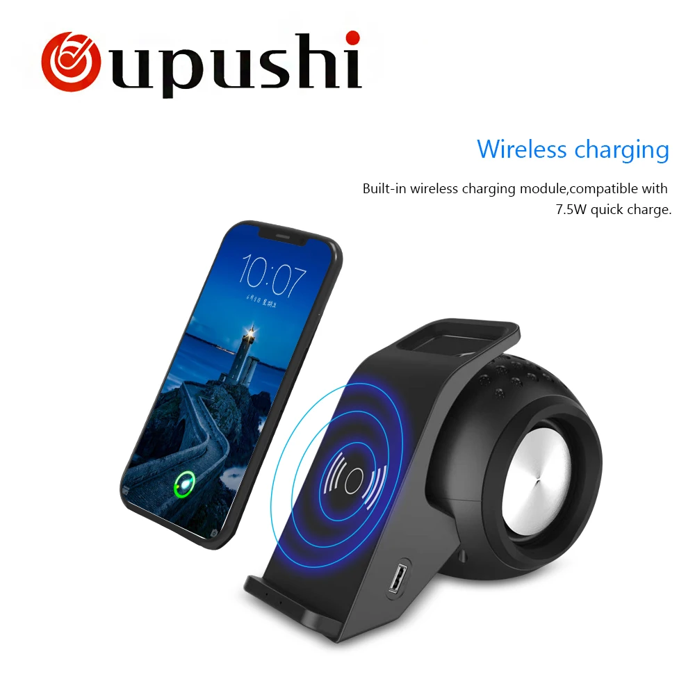 Портативный bluetooth динамик OUPUSHI беспроводной громкоговоритель с источником