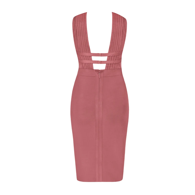Женское Бандажное платье INDRESSME новинка 2019 года без рукавов с глубоким V-образным