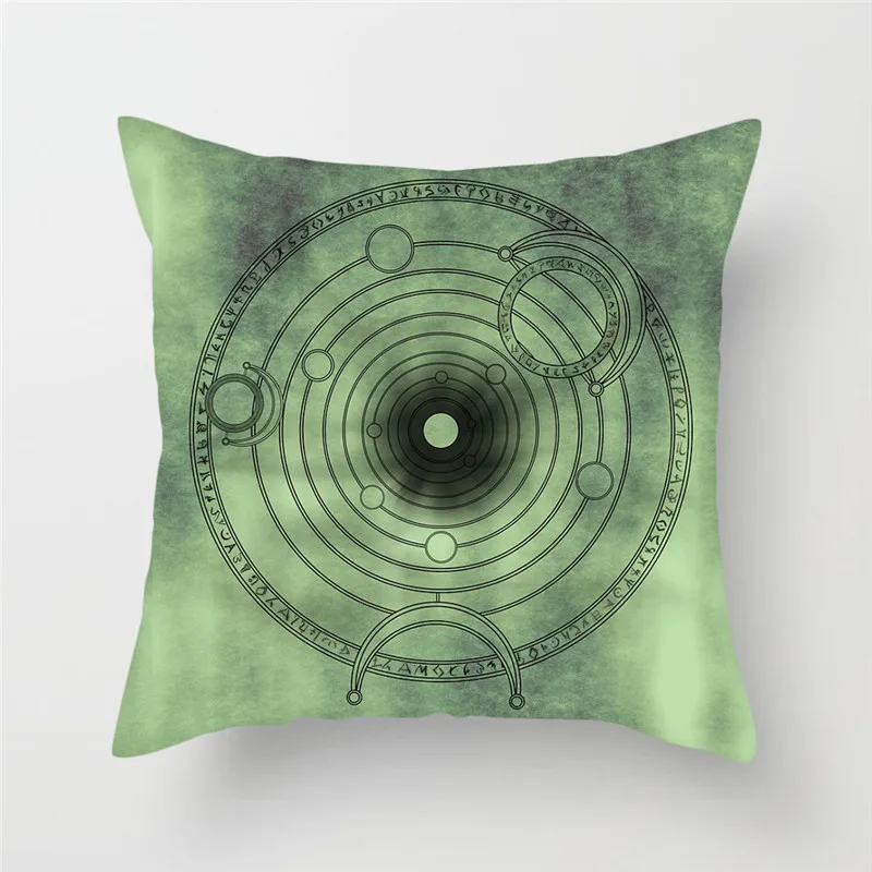 Чехол на подушку Fuwatacchi зеленый с геометрическим рисунком для домашней комнаты