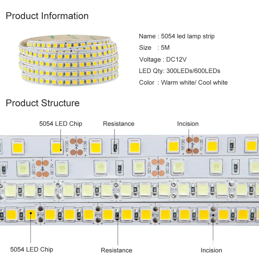 Водонепроницаемый светодиодный светильник для шкафа 12 В постоянного тока 5