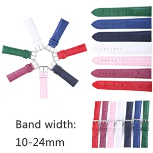 Ремешок для часов из натуральной кожи с крокодиловой текстурой, браслет для наручных часов, 10 мм 12 мм 13 мм 14 мм 15 мм 16 мм 17 мм 18 мм 19 мм 20 мм 22 мм 24 мм, 2019