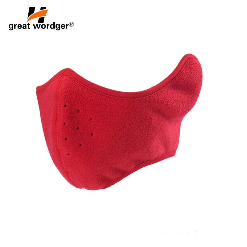 Winter Warm Fleece Balaclavas Ski Cycling Half Face Mask Cover Outdoor Sport Windproof Headwear Neoprene Masks | Спорт и развлечения
